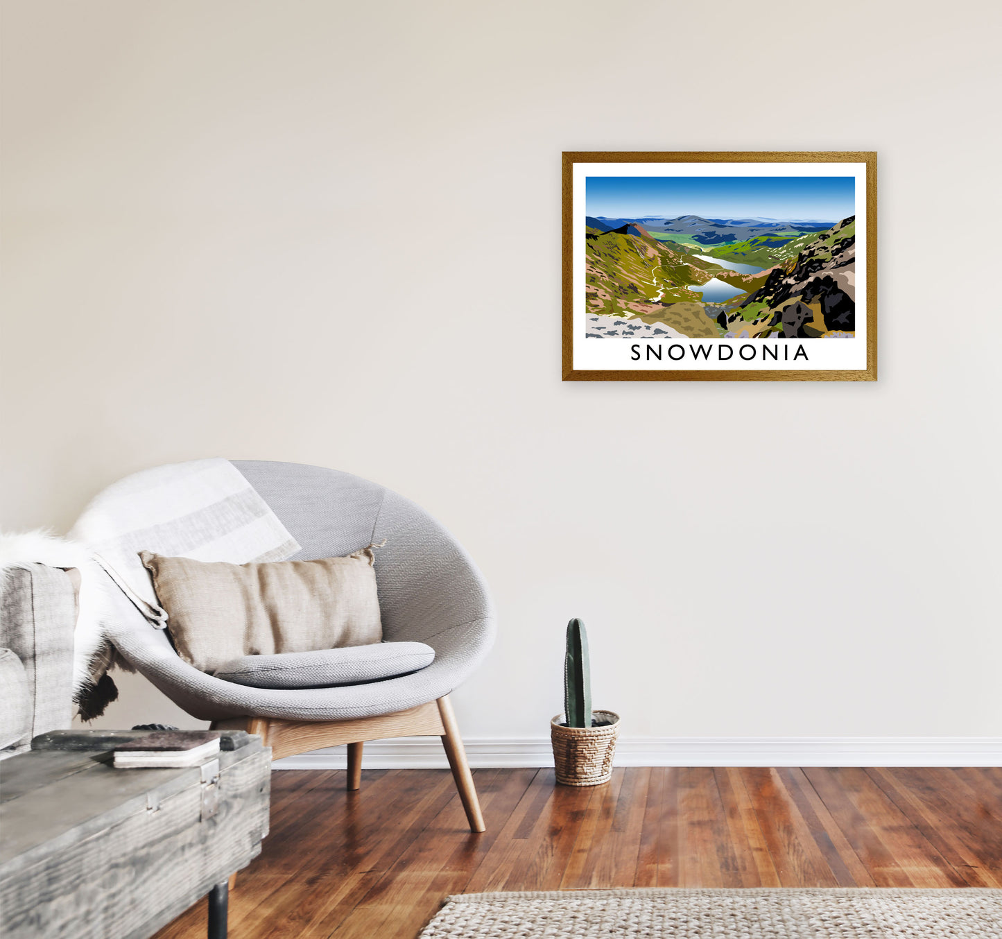 Snowdonia Framed Digital Art Print by Richard O'Neill A2 Print Only