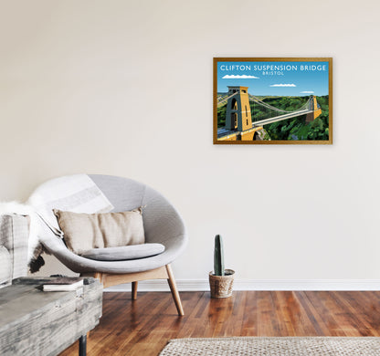 Clifton Suspension Bridge Bristol Framed Art Print by Richard O'Neill A2 Print Only