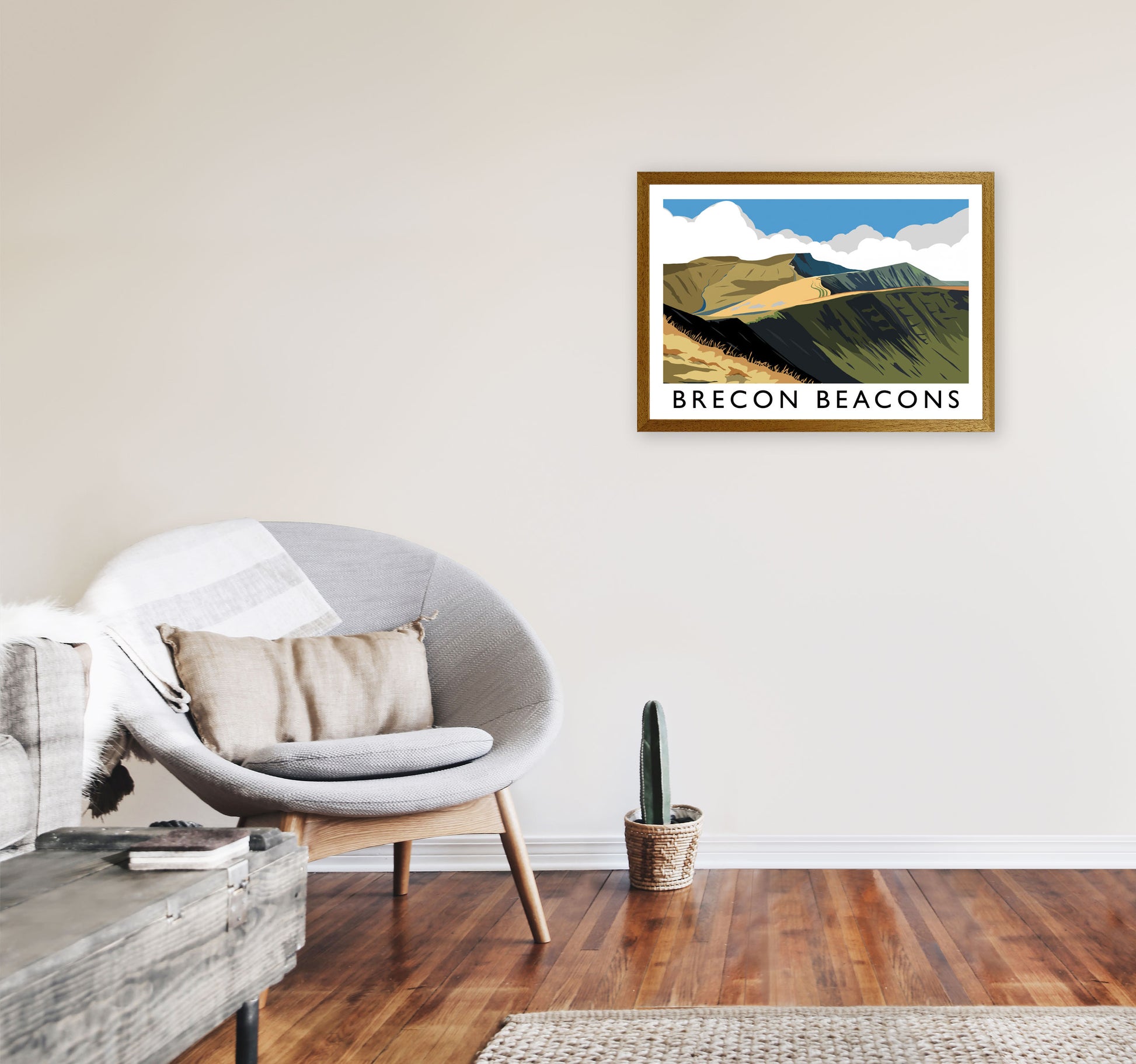 Brecon Beacons Framed Digital Art Print by Richard O'Neill A2 Print Only