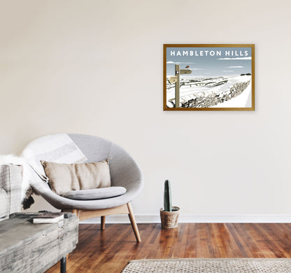 Hambleton Hills In Snow by Richard O'Neill A2 Print Only