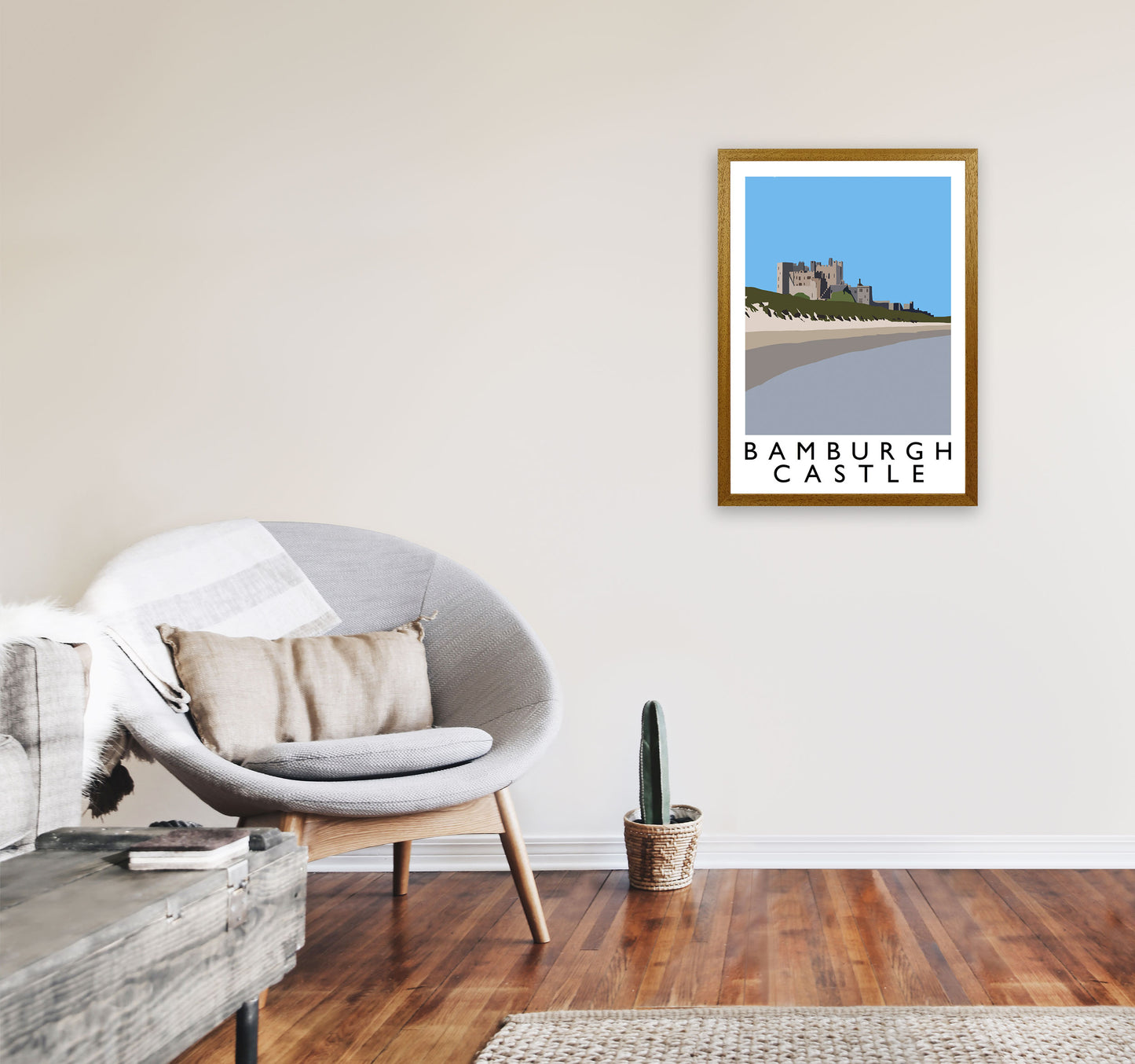 Bamburgh Castle Portrait by Richard O'Neill A2 Print Only