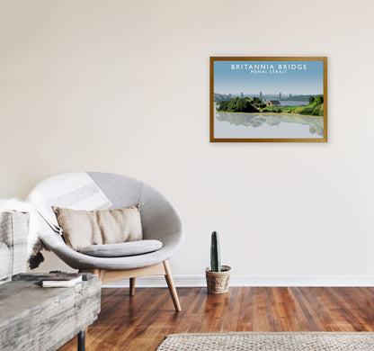 Britannia Bridge Art Print by Richard O'Neill A2 Print Only