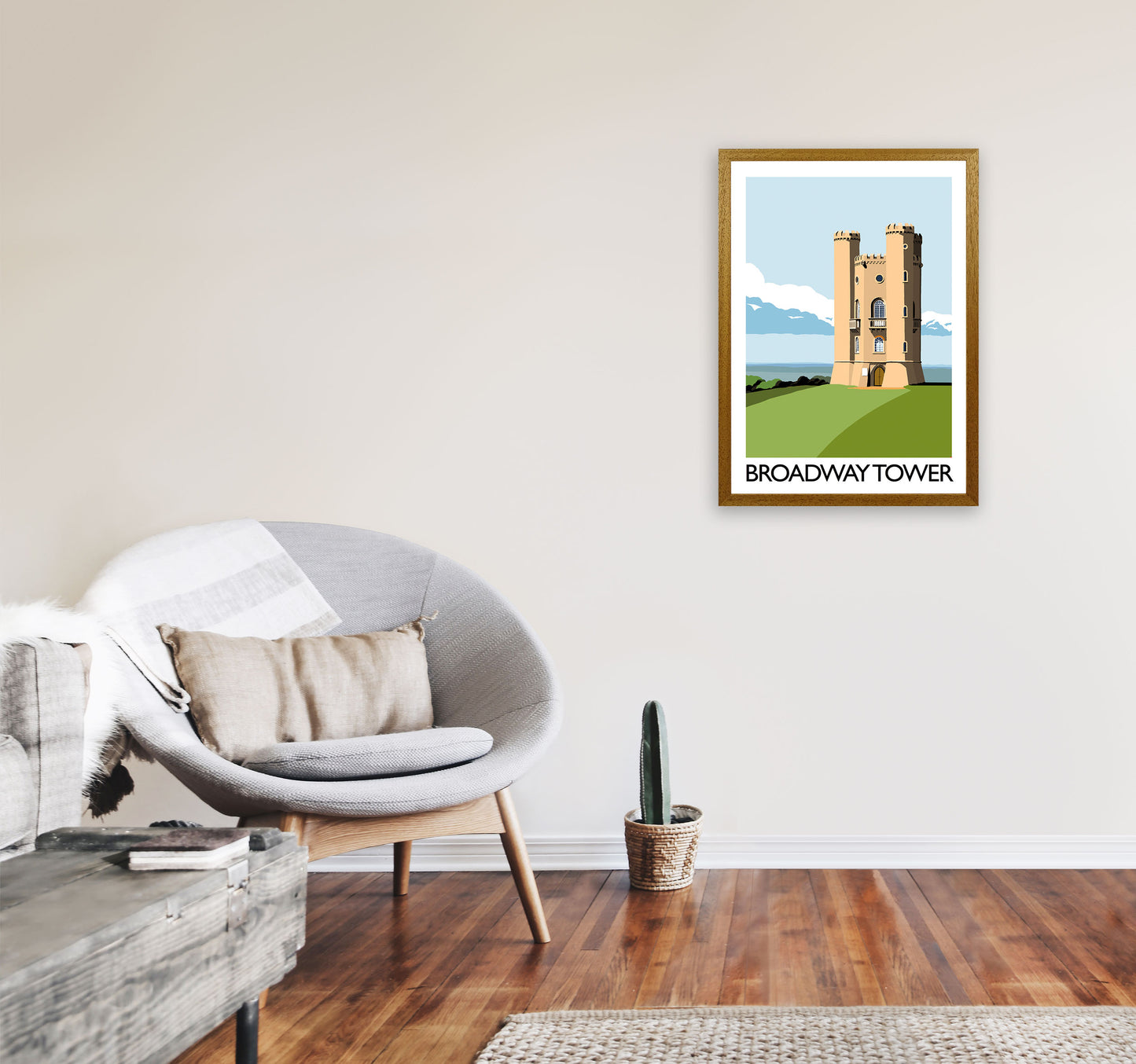 Broadway Tower Portrait Art Print by Richard O'Neill A2 Print Only