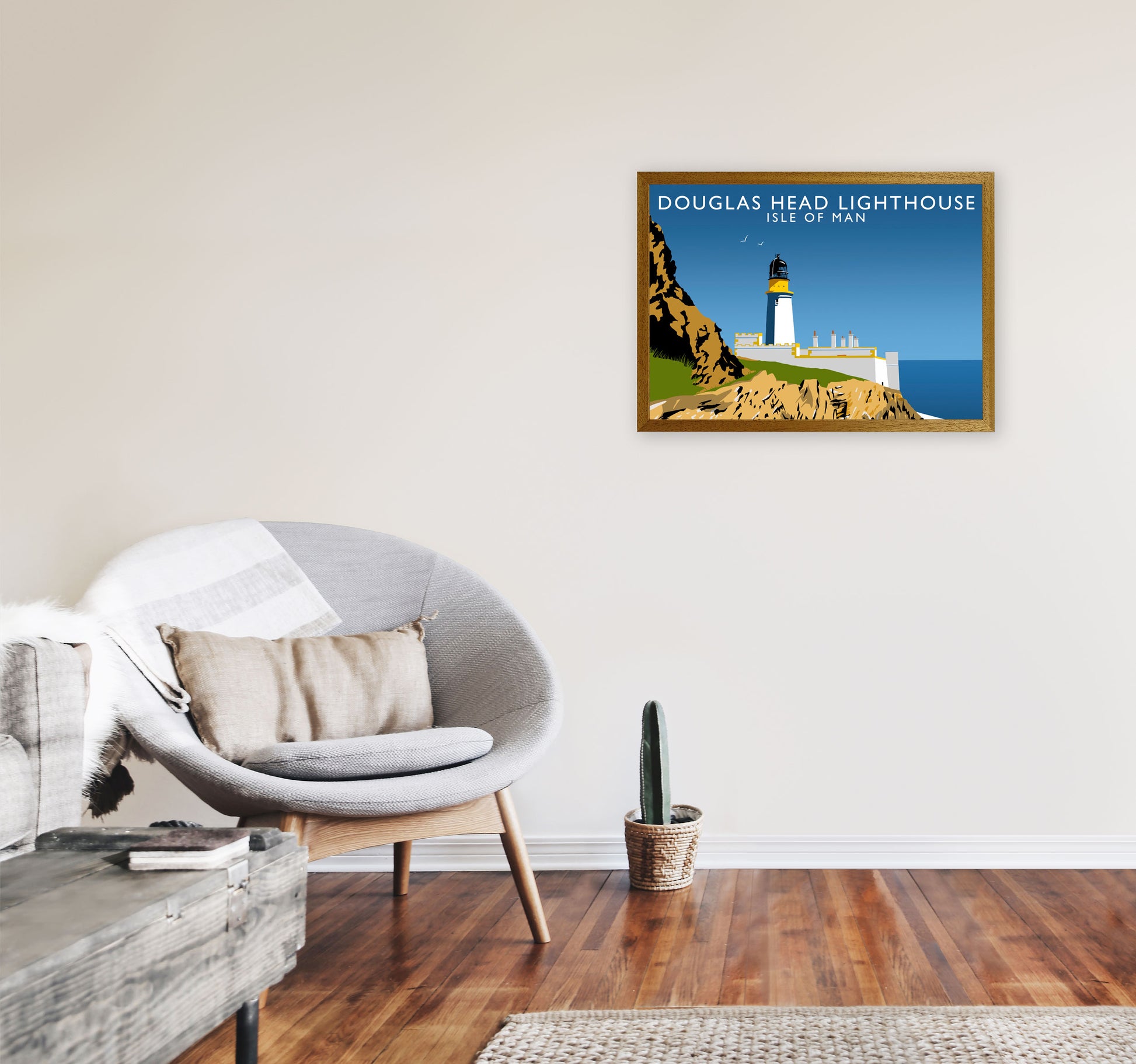 Douglas Head Lighthouse Portrait by Richard O'Neill A2 Print Only