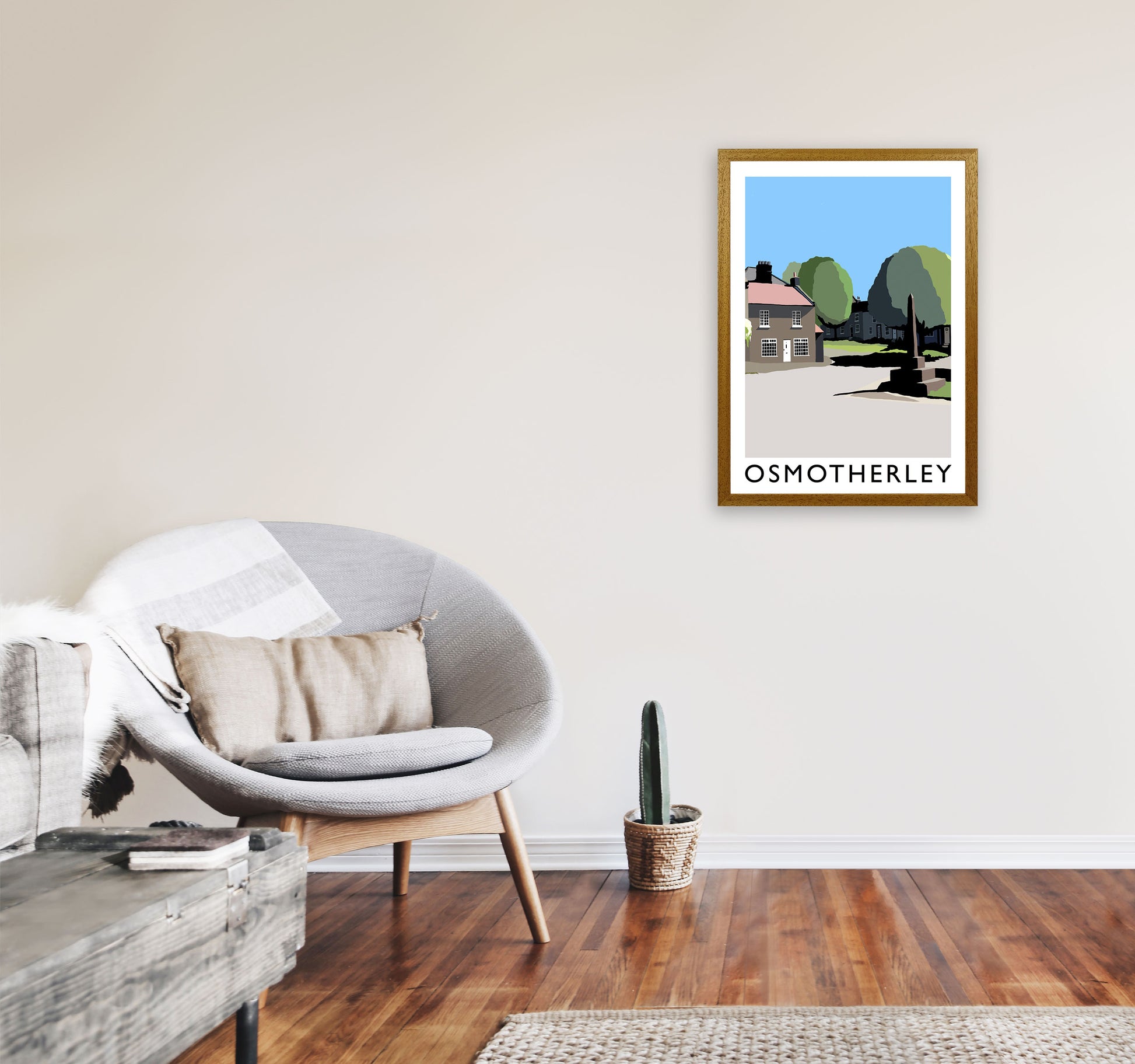 Osmotherley PortraitTravel Art Print by Richard O'Neill, Framed Wall Art A2 Print Only