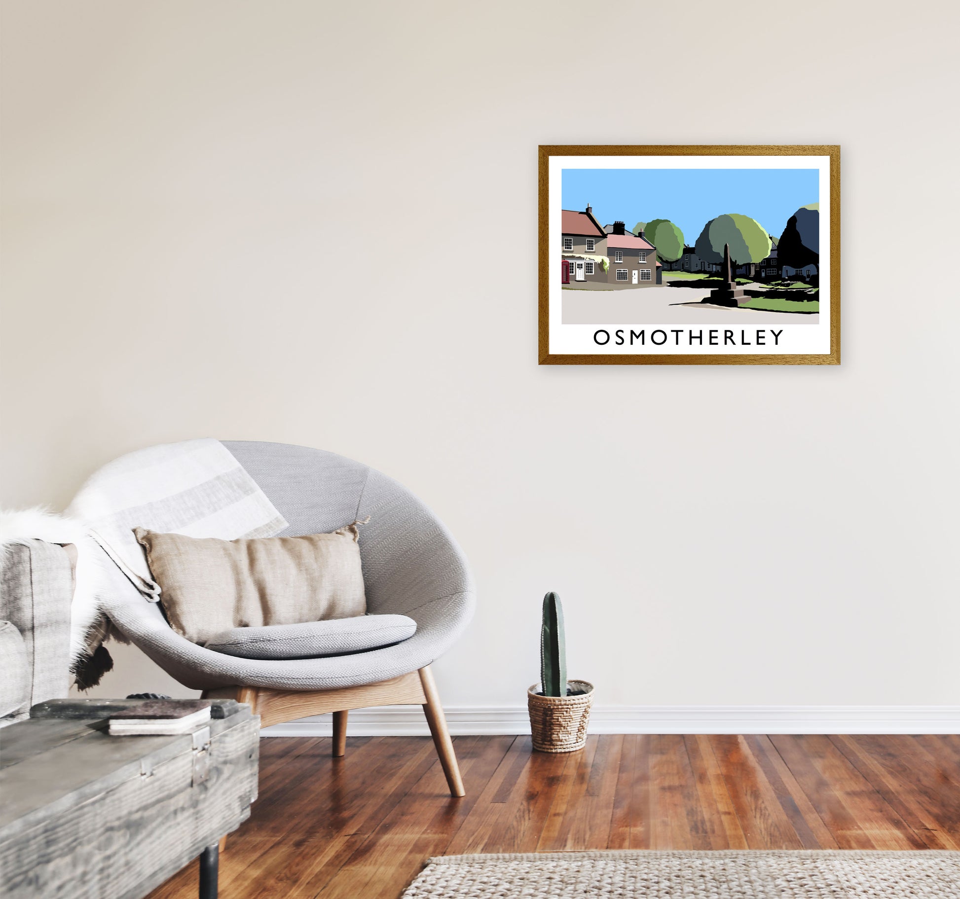 Osmotherley Travel Art Print by Richard O'Neill, Framed Wall Art A2 Print Only