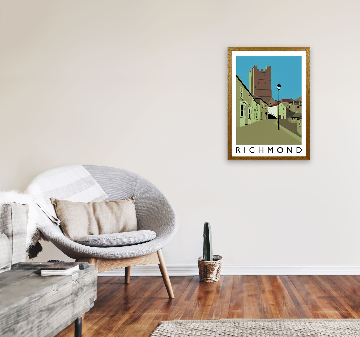 Richmond  PortyraitTravel Art Print by Richard O'Neill, Framed Wall Art A2 Print Only