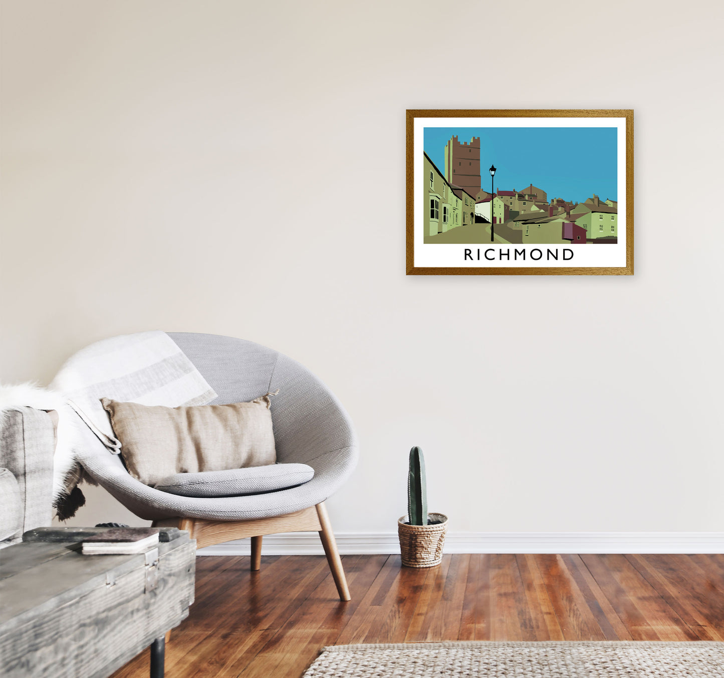 Richmond Travel Art Print by Richard O'Neill, Framed Wall Art A2 Print Only