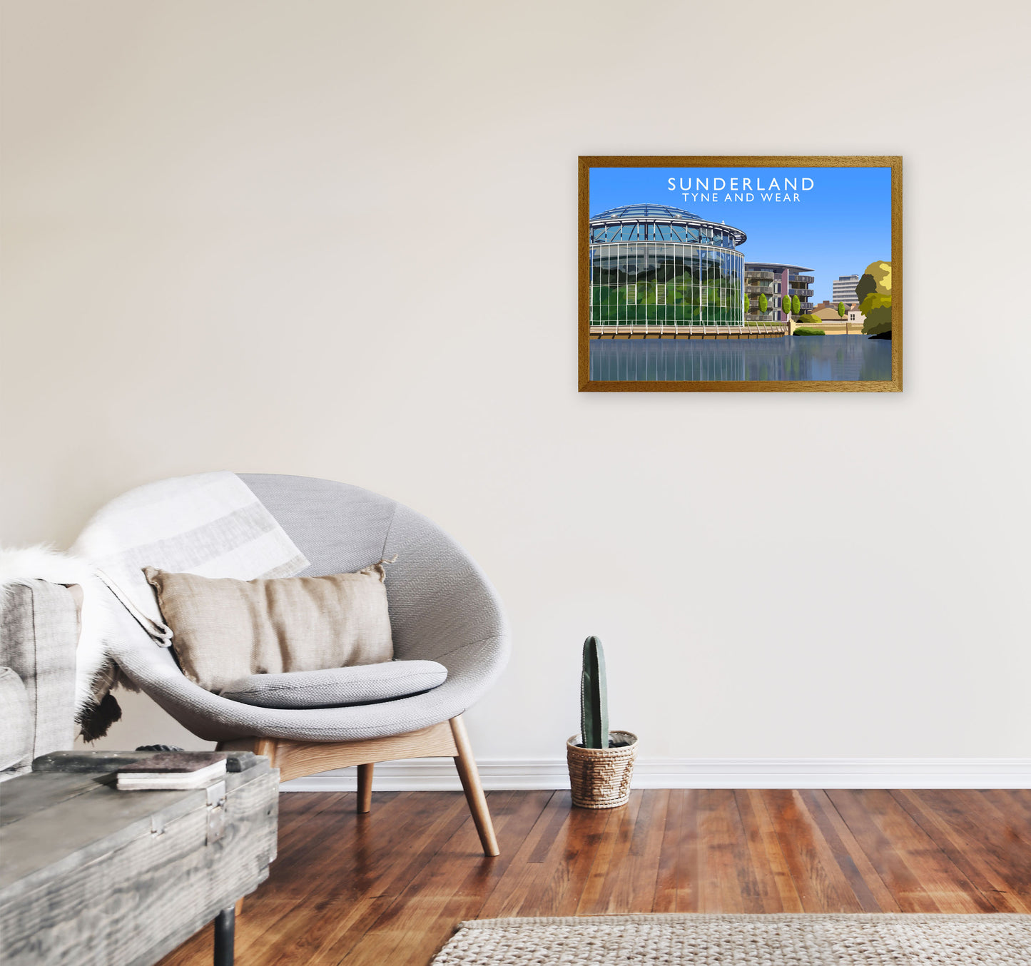 Sunderland Tyne and Wear Travel Art Print by Richard O'Neill A2 Print Only