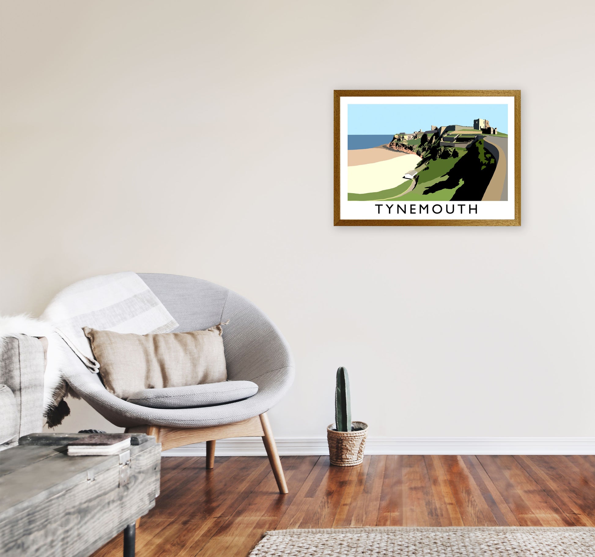 Tynemouth Framed Digital Art Print by Richard O'Neill A2 Print Only