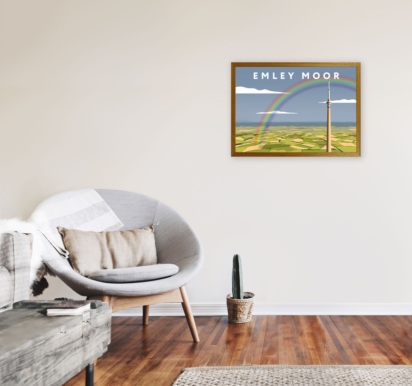 Emley Moor Framed Digital Art Print by Richard O'Neill A2 Print Only