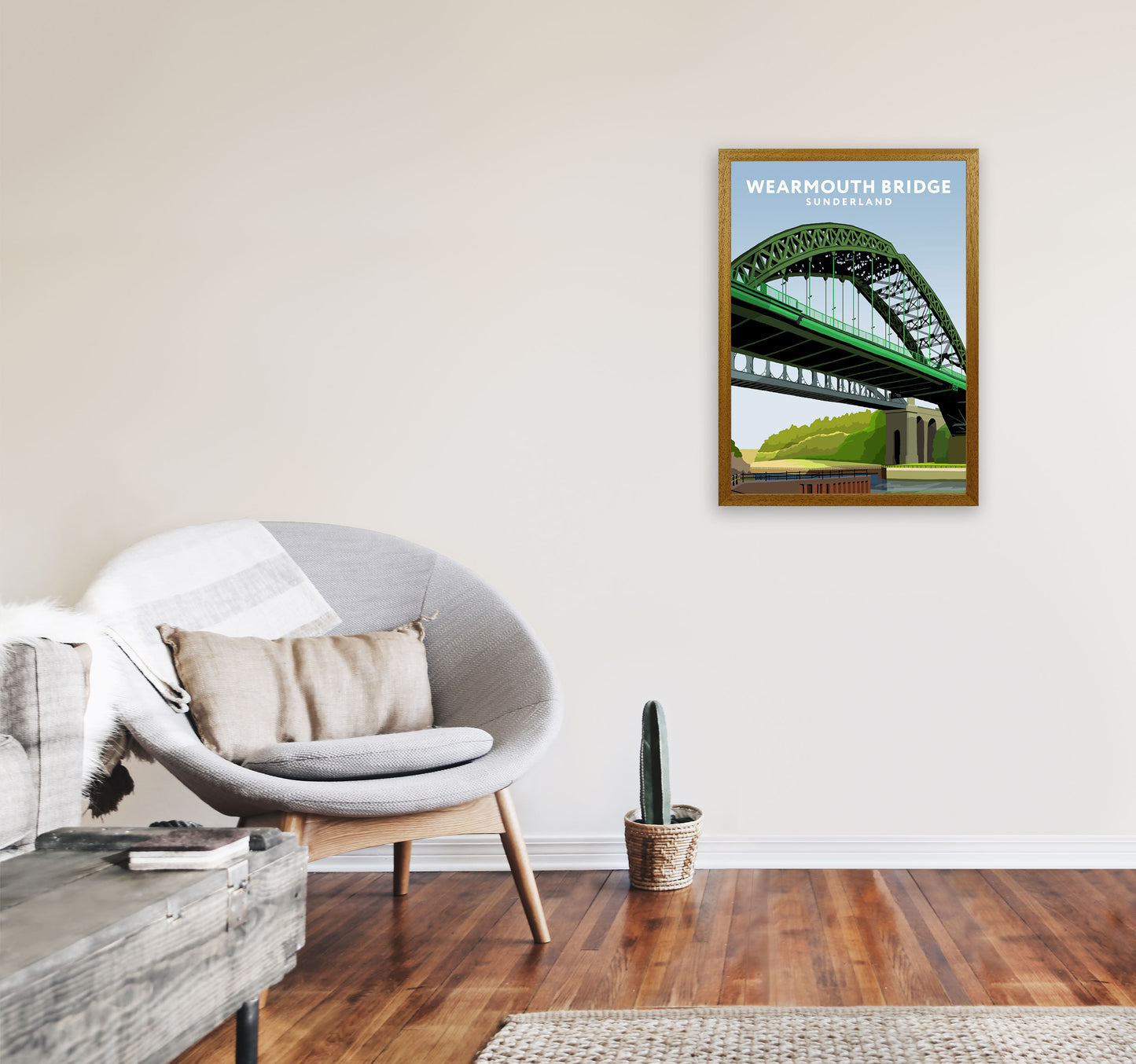 Wearmouth Bridge Portrait by Richard O'Neill A2 Print Only