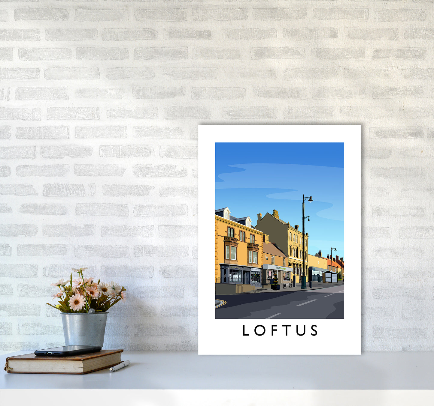 Loftus 3 Portrait Art Print by Richard O'Neill A2 Black Frame