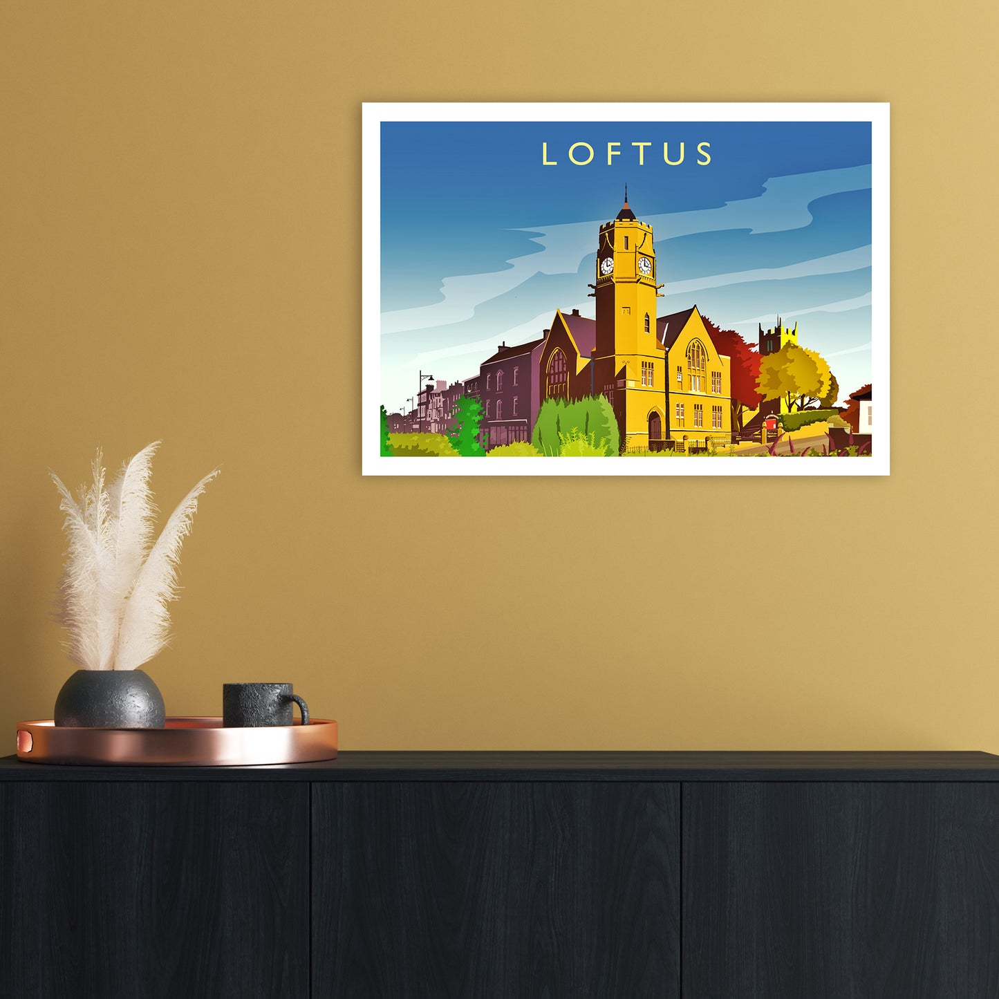 Loftus 2 Travel Art Print by Richard O'Neill A2 Black Frame