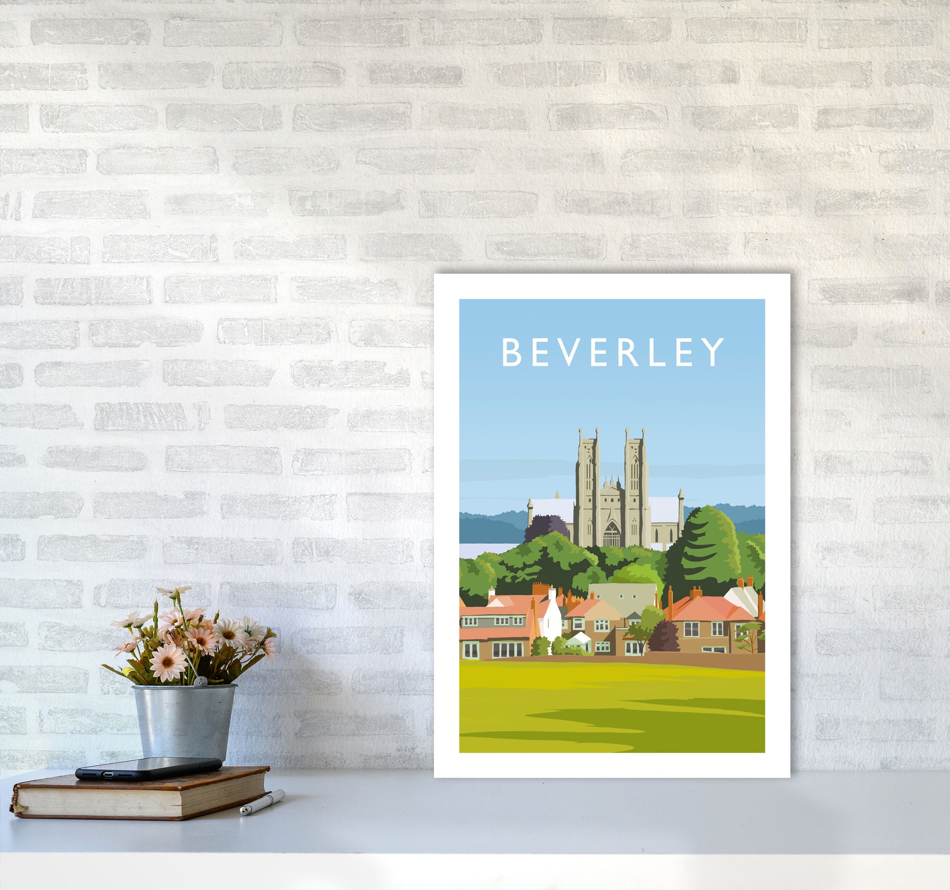 Beverley 3 portrait Travel Art Print by Richard O'Neill A2 Black Frame