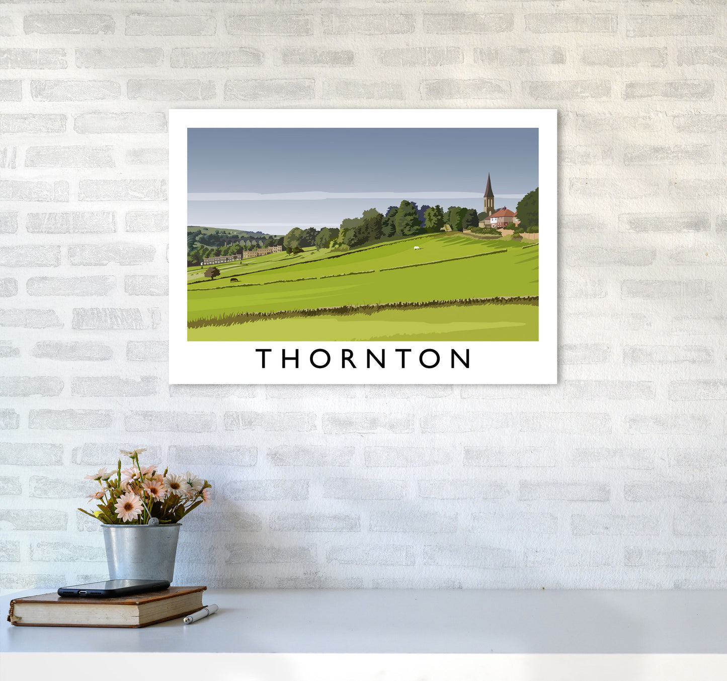 Thornton Travel Art Print by Richard O'Neill A2 Black Frame