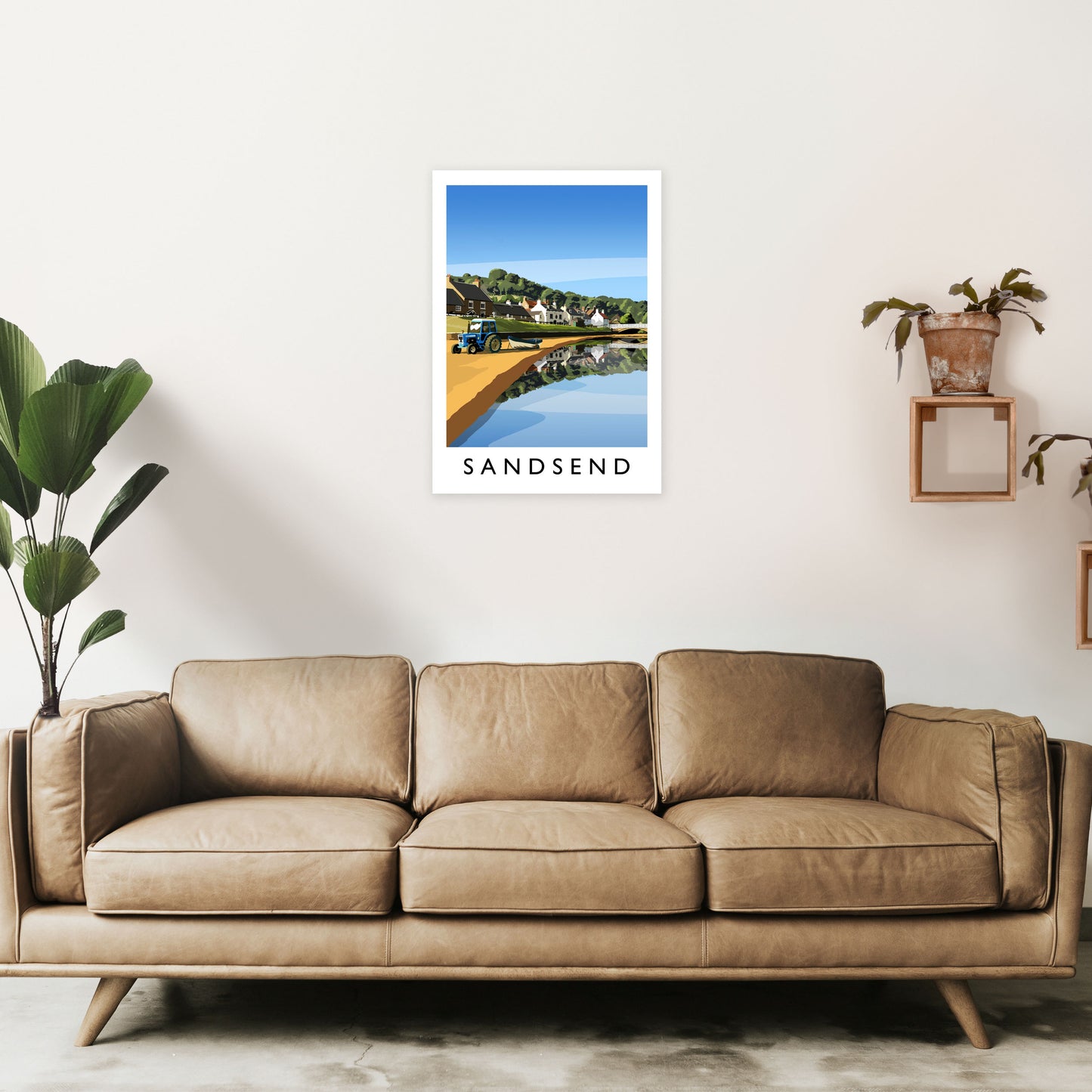 Sandsend 5 Portrait Travel Art Print by Richard O'Neill A2 Black Frame