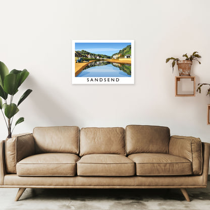 Sandsend 5 Travel Art Print by Richard O'Neill A2 Black Frame