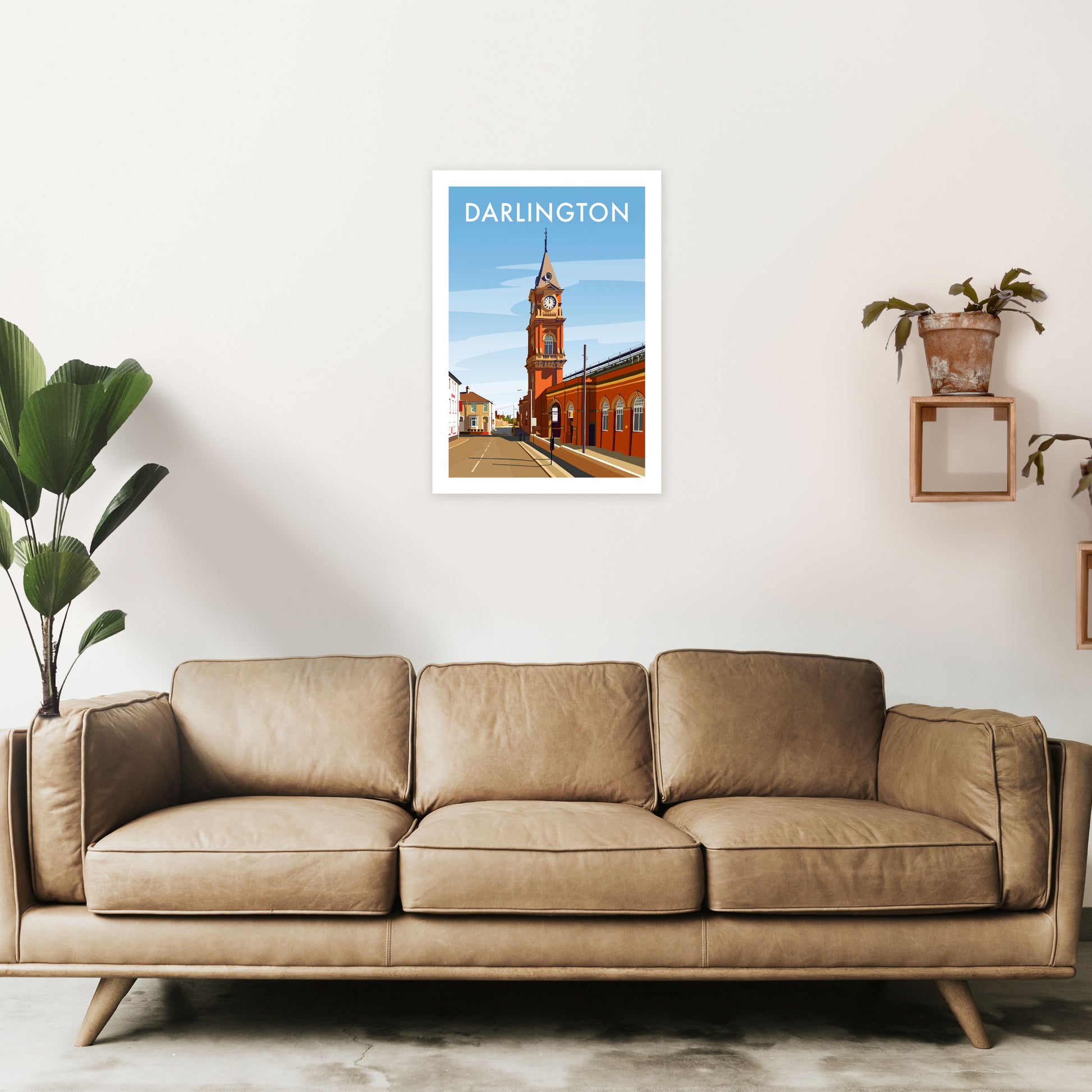 Darlington 3 Travel Art Print by Richard O'Neill A2 Black Frame