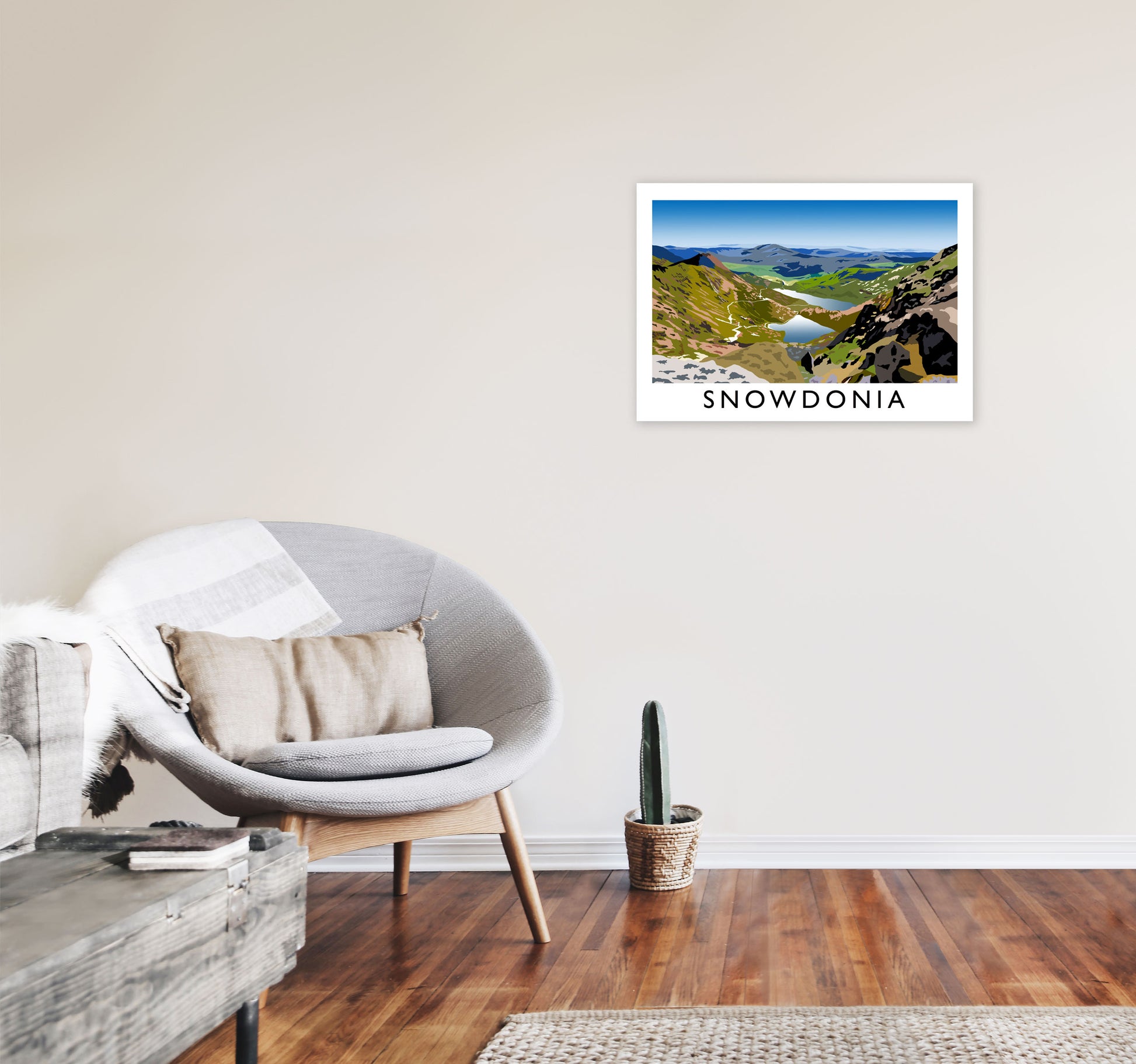 Snowdonia Framed Digital Art Print by Richard O'Neill A2 Black Frame