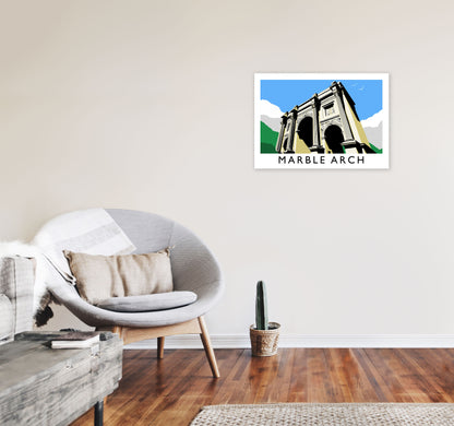 Marble Arch London Art Print by Richard O'Neill A2 Black Frame
