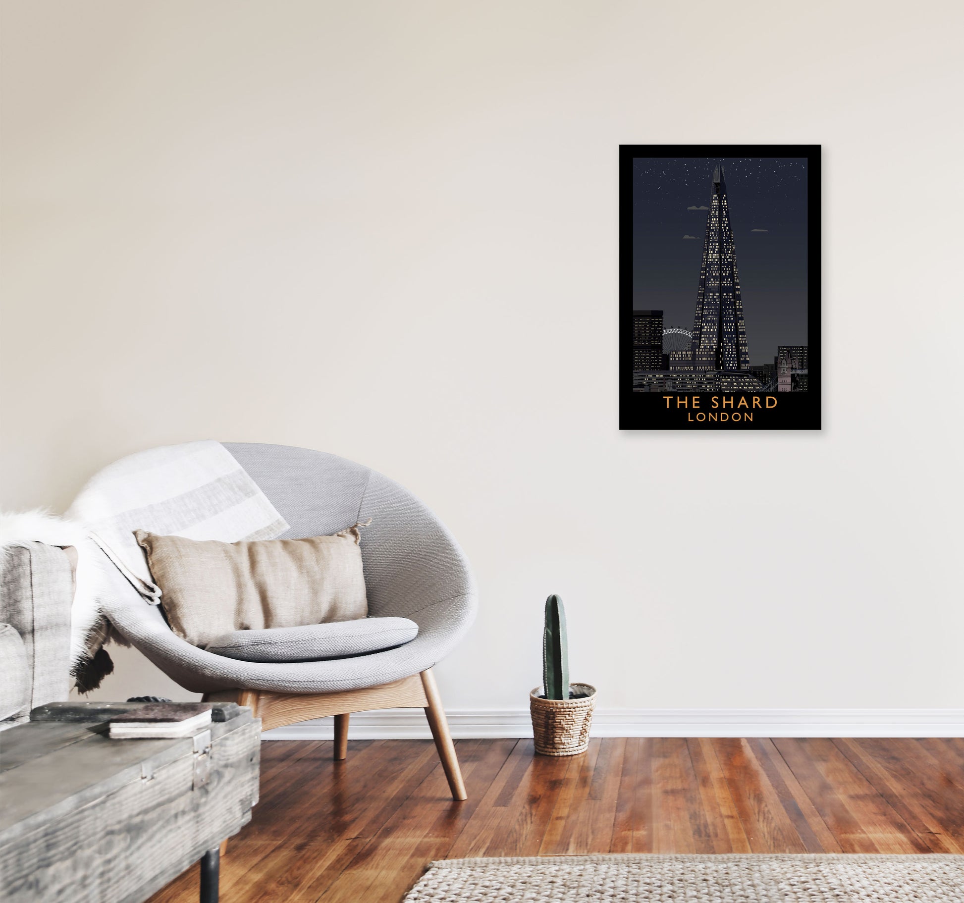 The Shard by Richard O'Neill A2 Black Frame