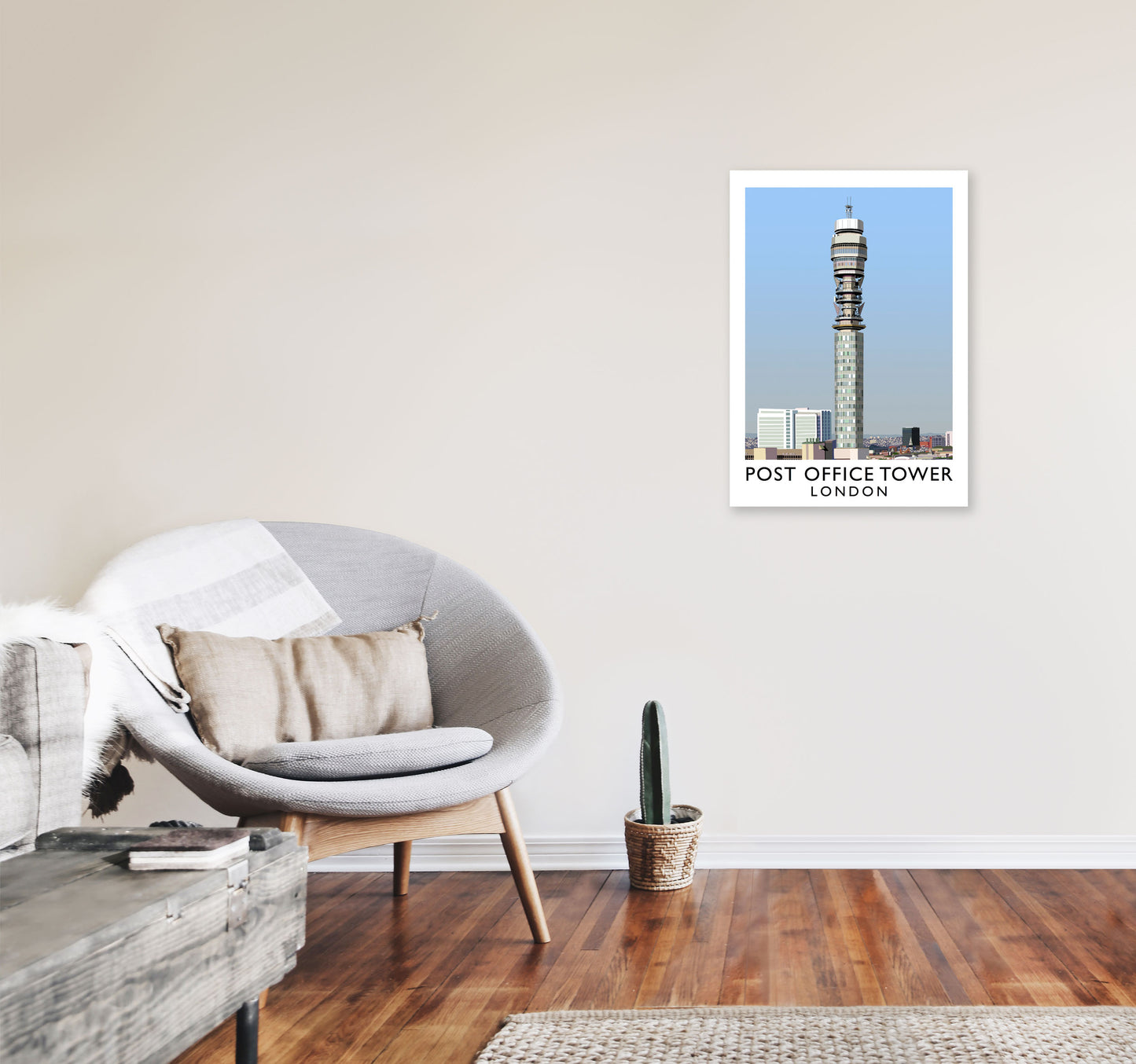 Post Office Tower London Art Print by Richard O'Neill A2 Black Frame