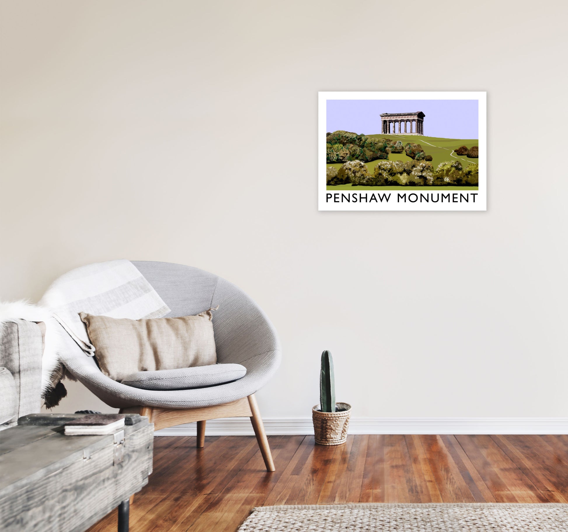 Penshaw Monument by Richard O'Neill A2 Black Frame