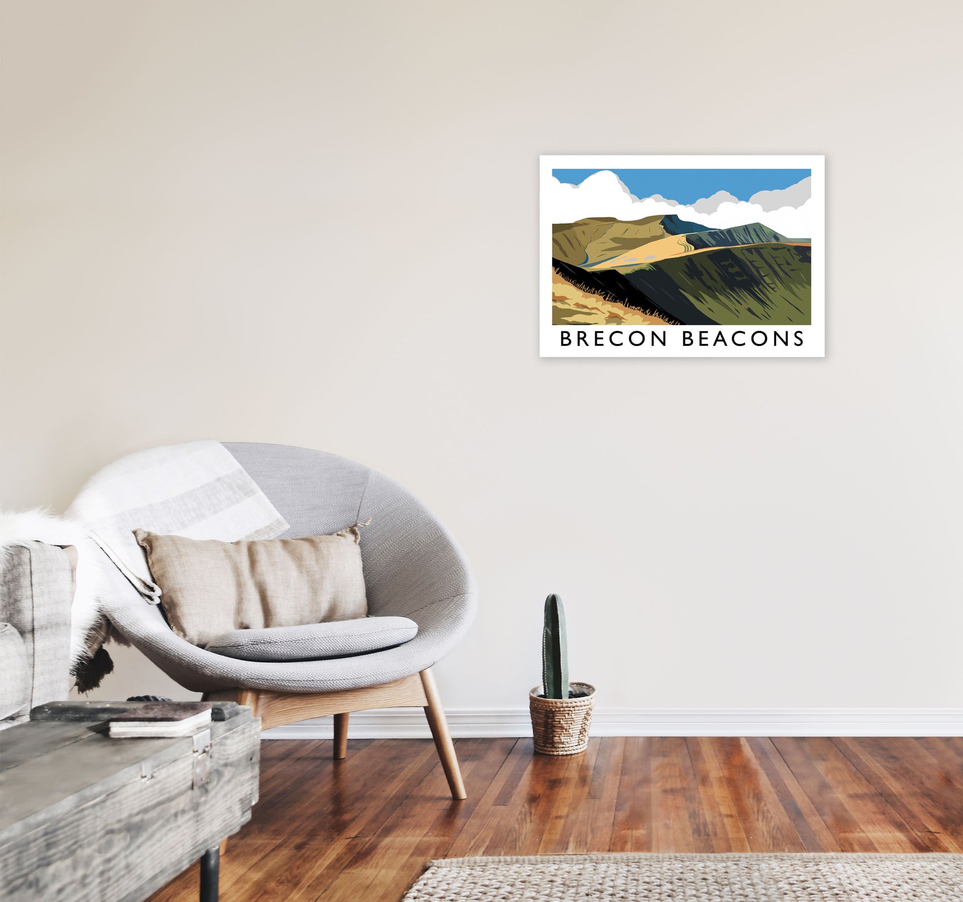 Brecon Beacons Framed Digital Art Print by Richard O'Neill A2 Black Frame