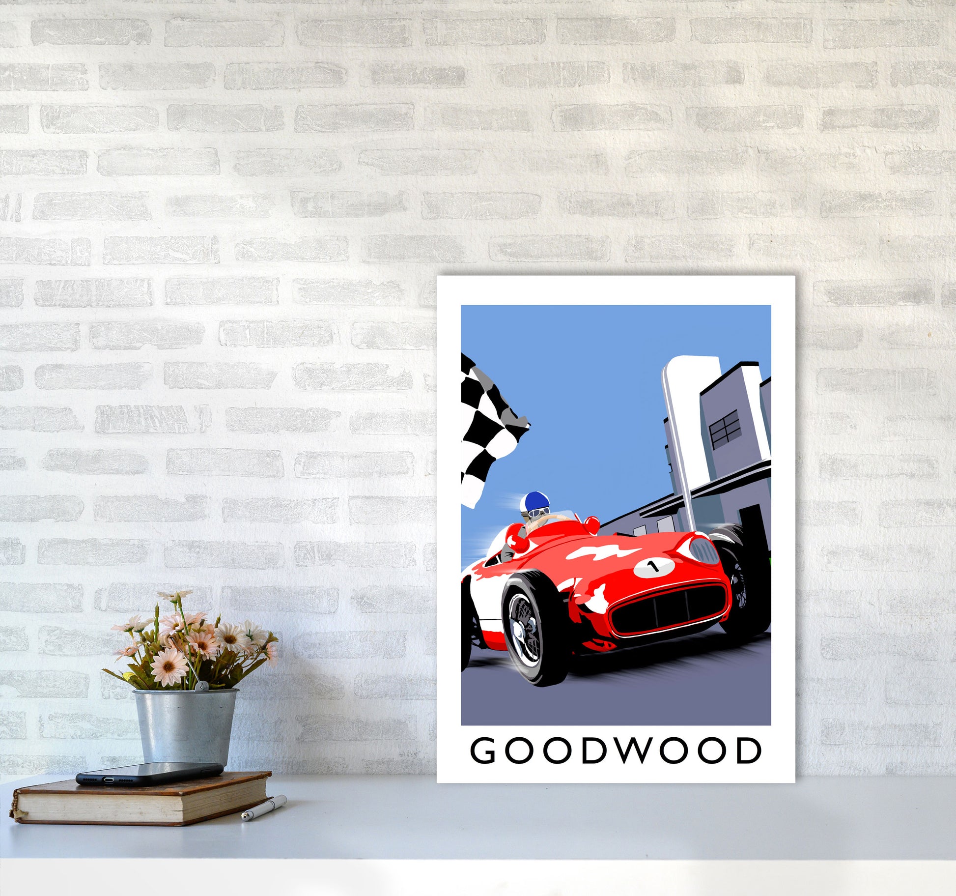 Goodwood by Richard O'Neill A2 Black Frame