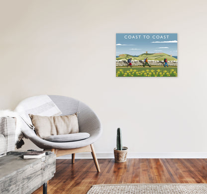 Coast To Coast Art Print by Richard O'Neill A2 Black Frame
