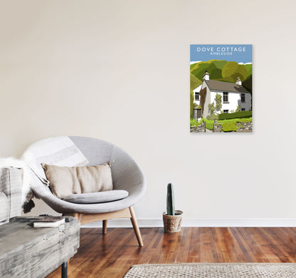 Dove Cottage (Portrait) by Richard O'Neill A2 Black Frame