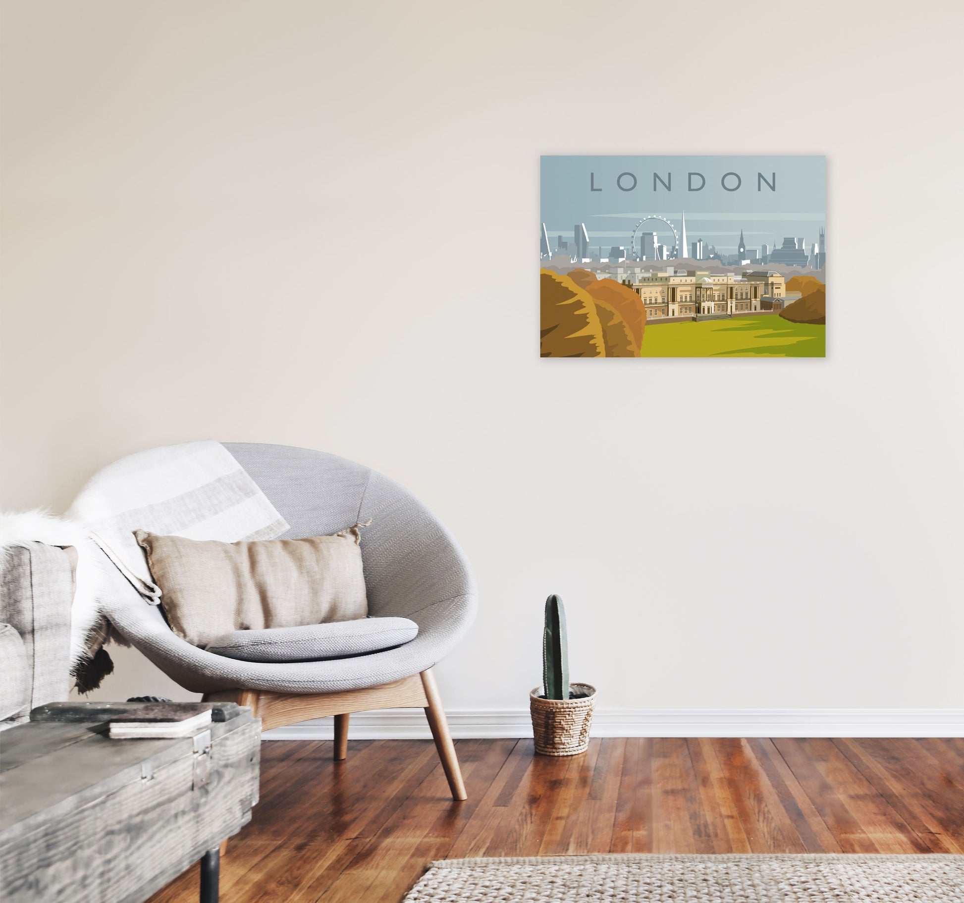 London Art Print by Richard O'Neill A2 Black Frame