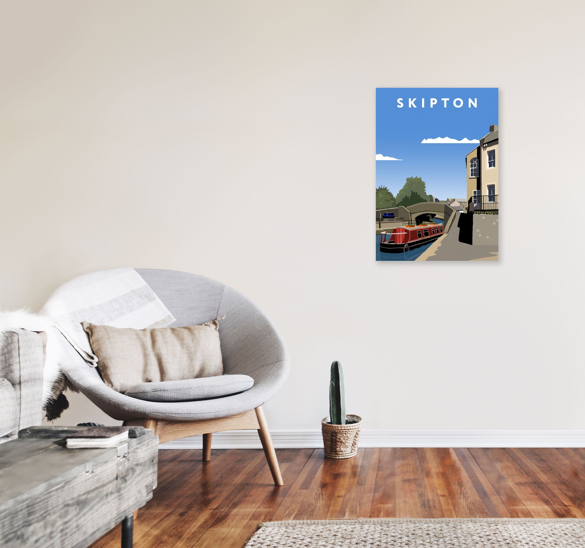 Skipton2 Portrait by Richard O'Neill A2 Black Frame