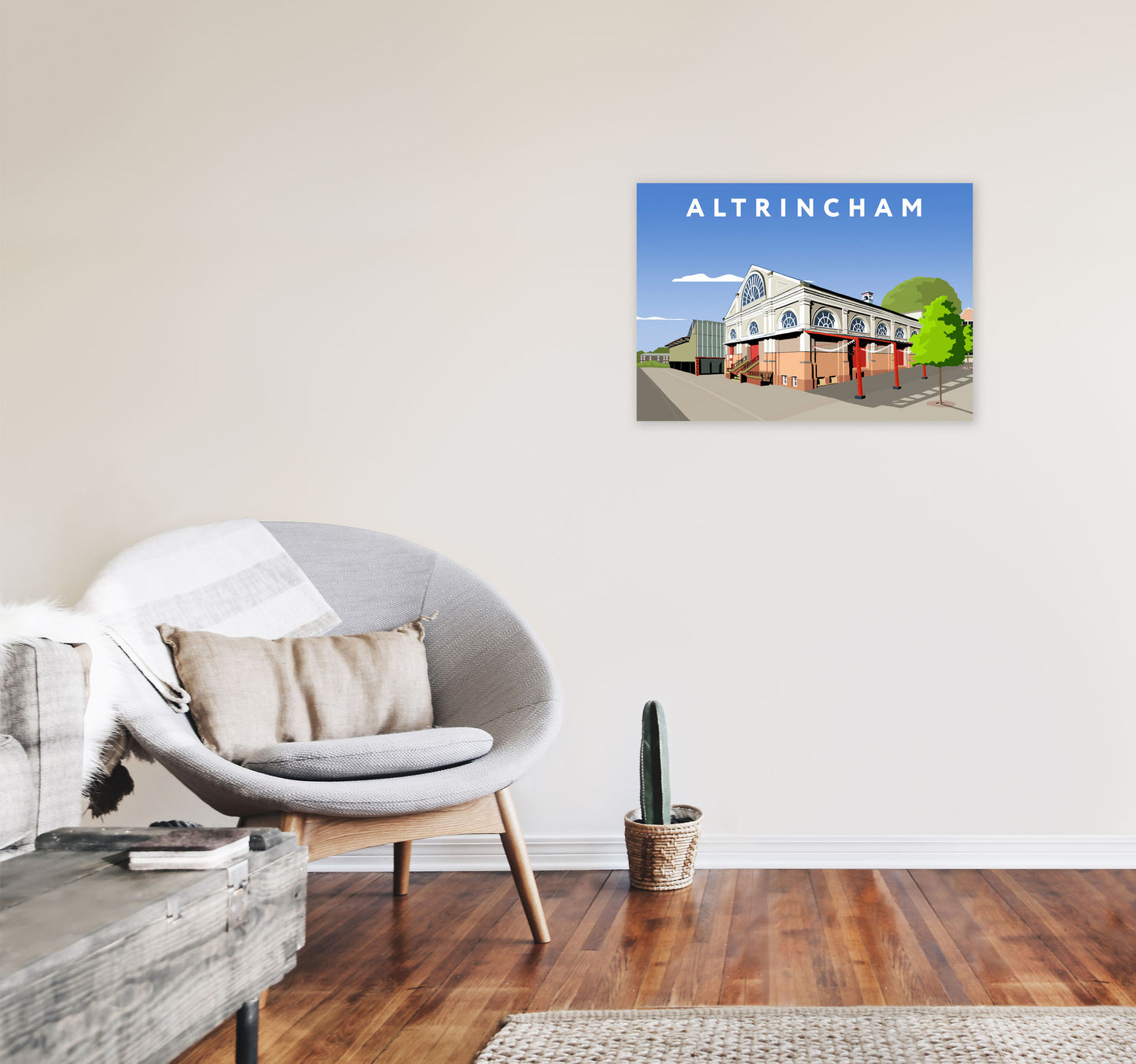 Altrincham by Richard O'Neill A2 Black Frame