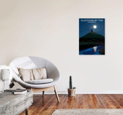 Glastonbury Tor Somerset Framed Digital Art Print by Richard O'Neill A2 Black Frame