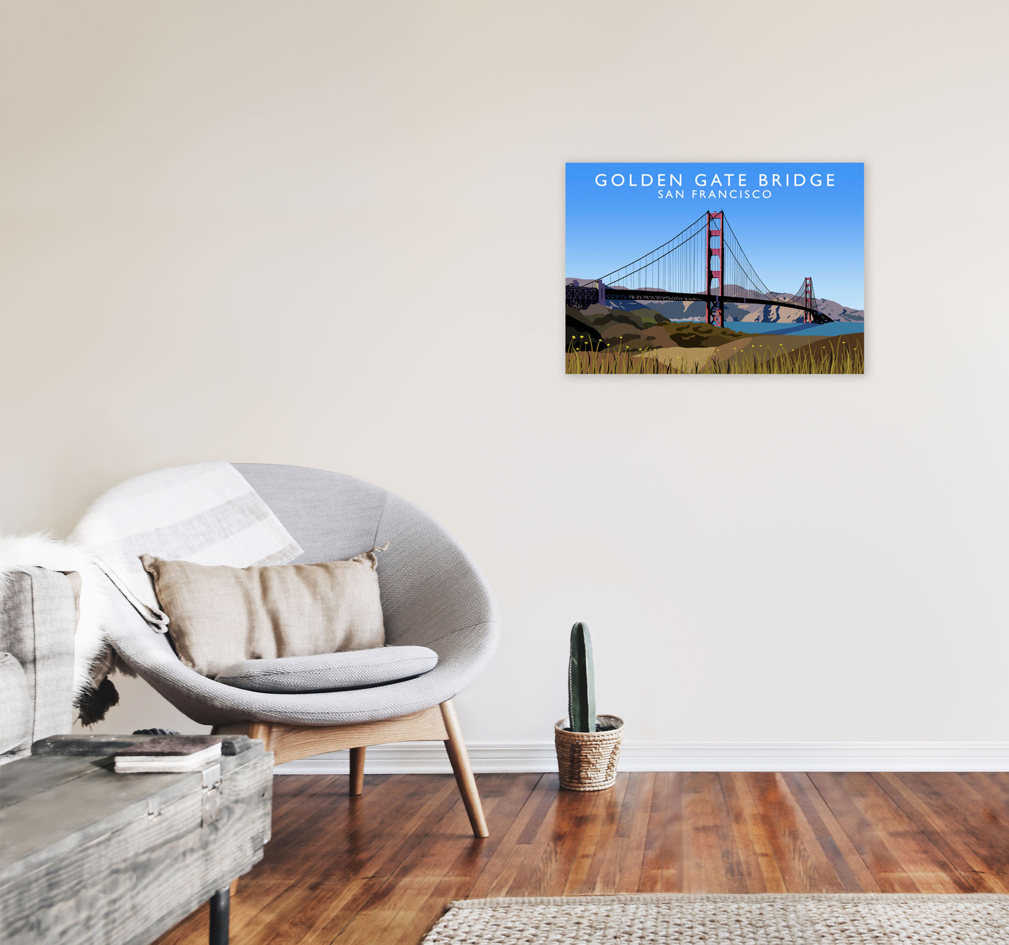 Golden Gate Bridge by Richard O'Neill A2 Black Frame