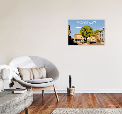 Grassington Yorkshire Dales Art Print by Richard O'Neill A2 Black Frame