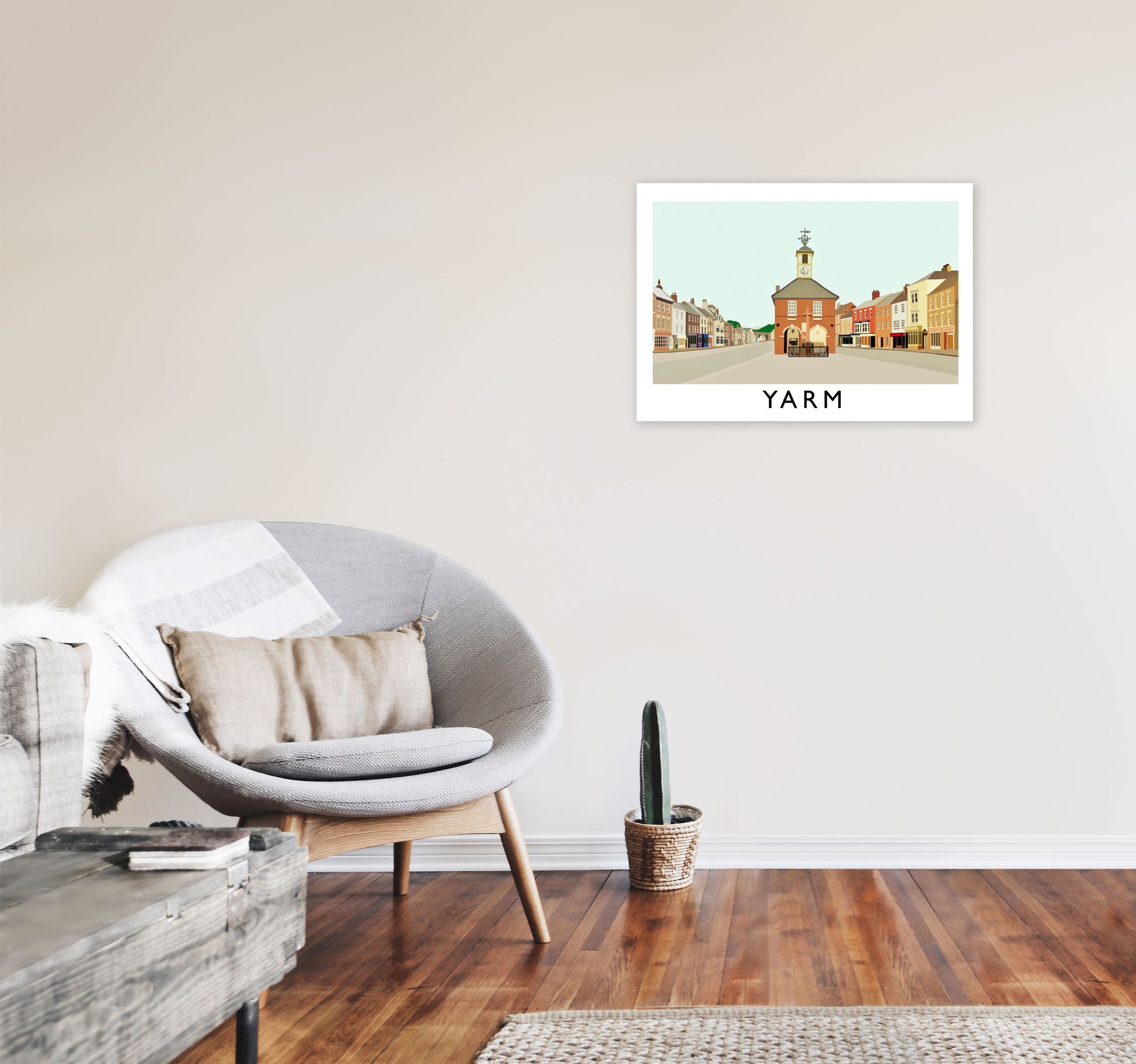 Yarm Art Print by Richard O'Neill, Framed Wall Art A2 Black Frame