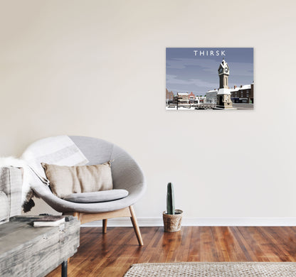 Thirsk 2 (snow) by Richard O'Neill A2 Black Frame