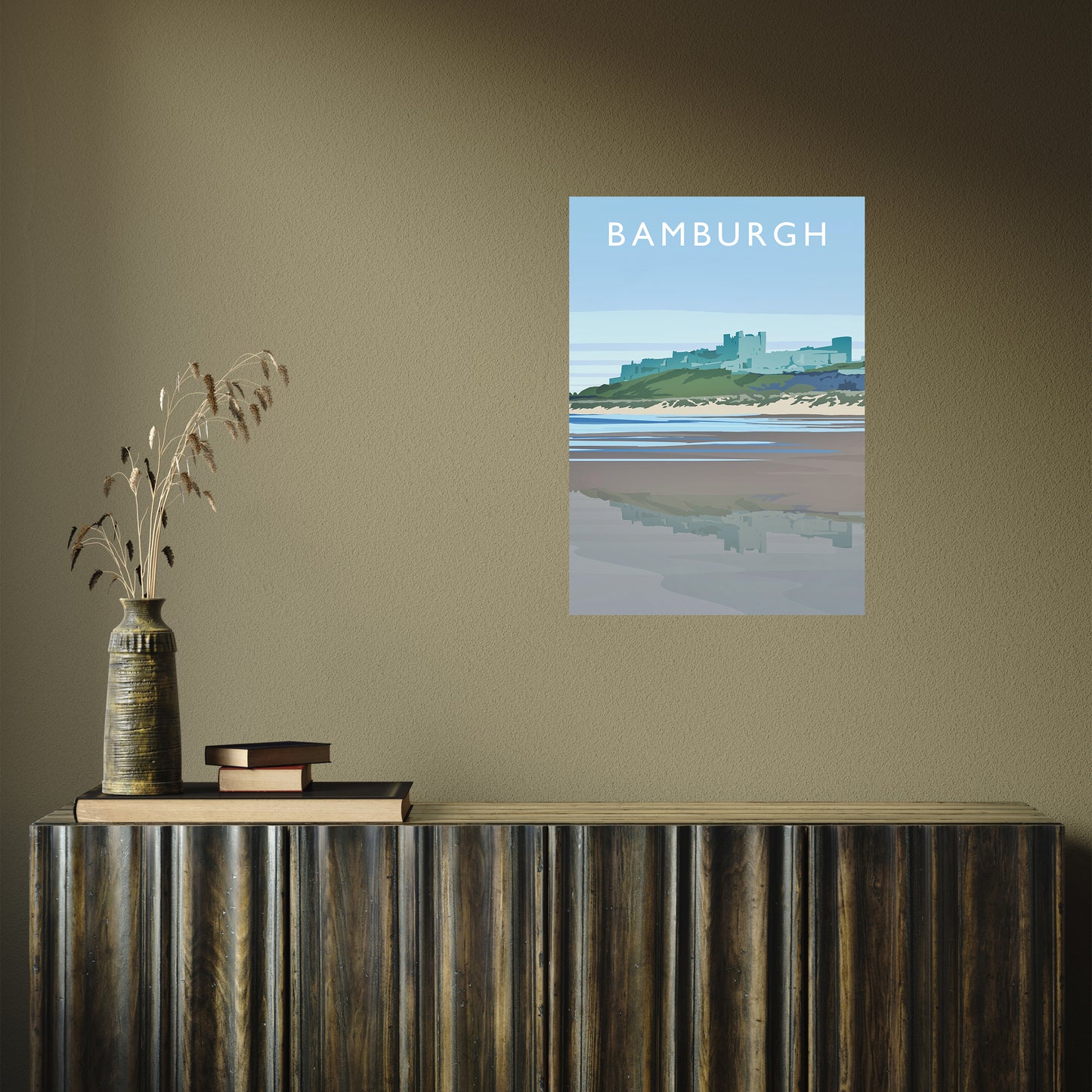 Bamburgh portrait by Richard O'Neill A2 Print Only