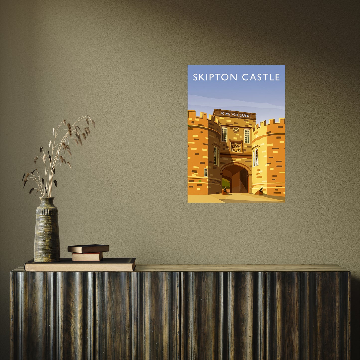 Skipton Castle portrait by Richard O'Neill A2 Print Only