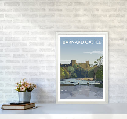 Barnard Castle 2 Portrait Art Print by Richard O'Neill A2 Oak Frame
