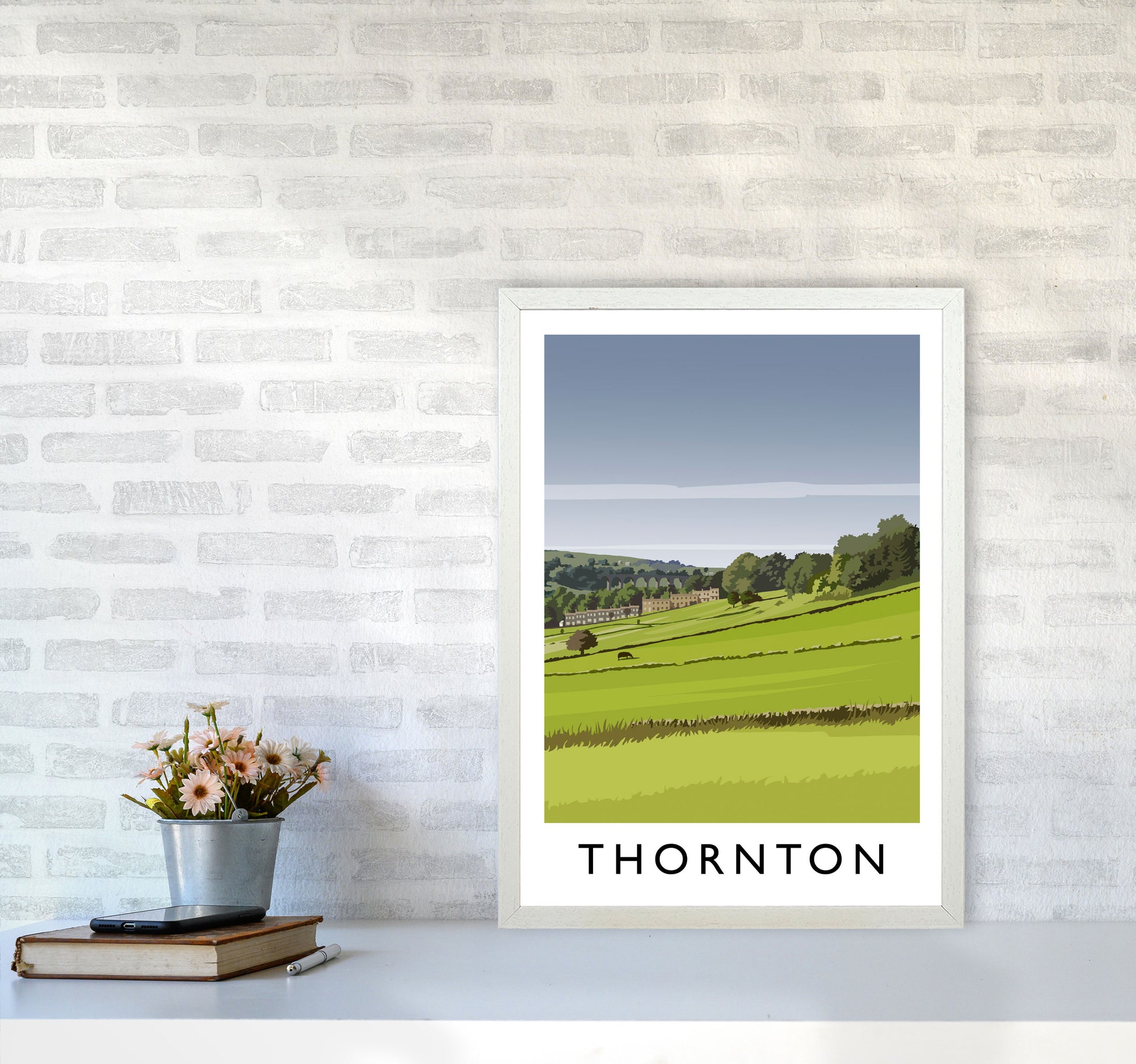 Thornton portrait Travel Art Print by Richard O'Neill A2 Oak Frame