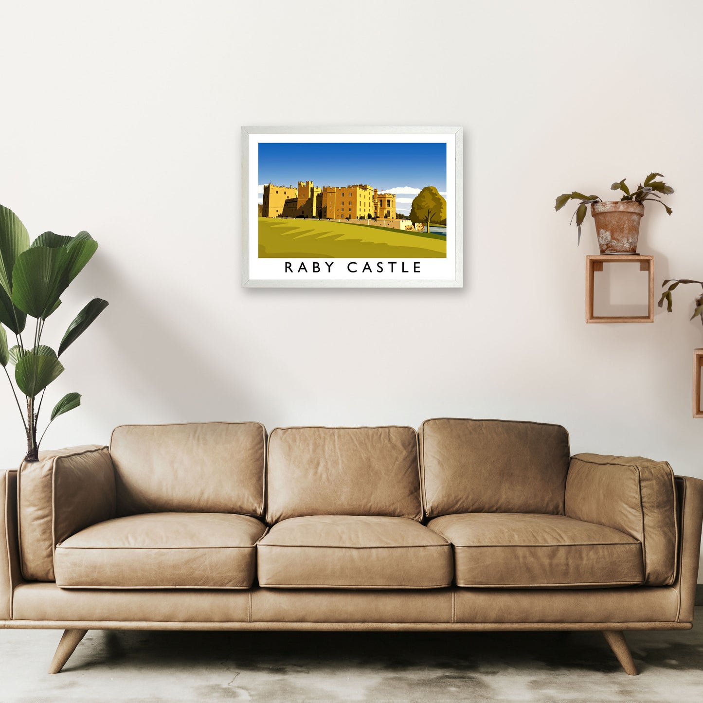 Raby Castle 2 Travel Art Print by Richard O'Neill A2 Oak Frame