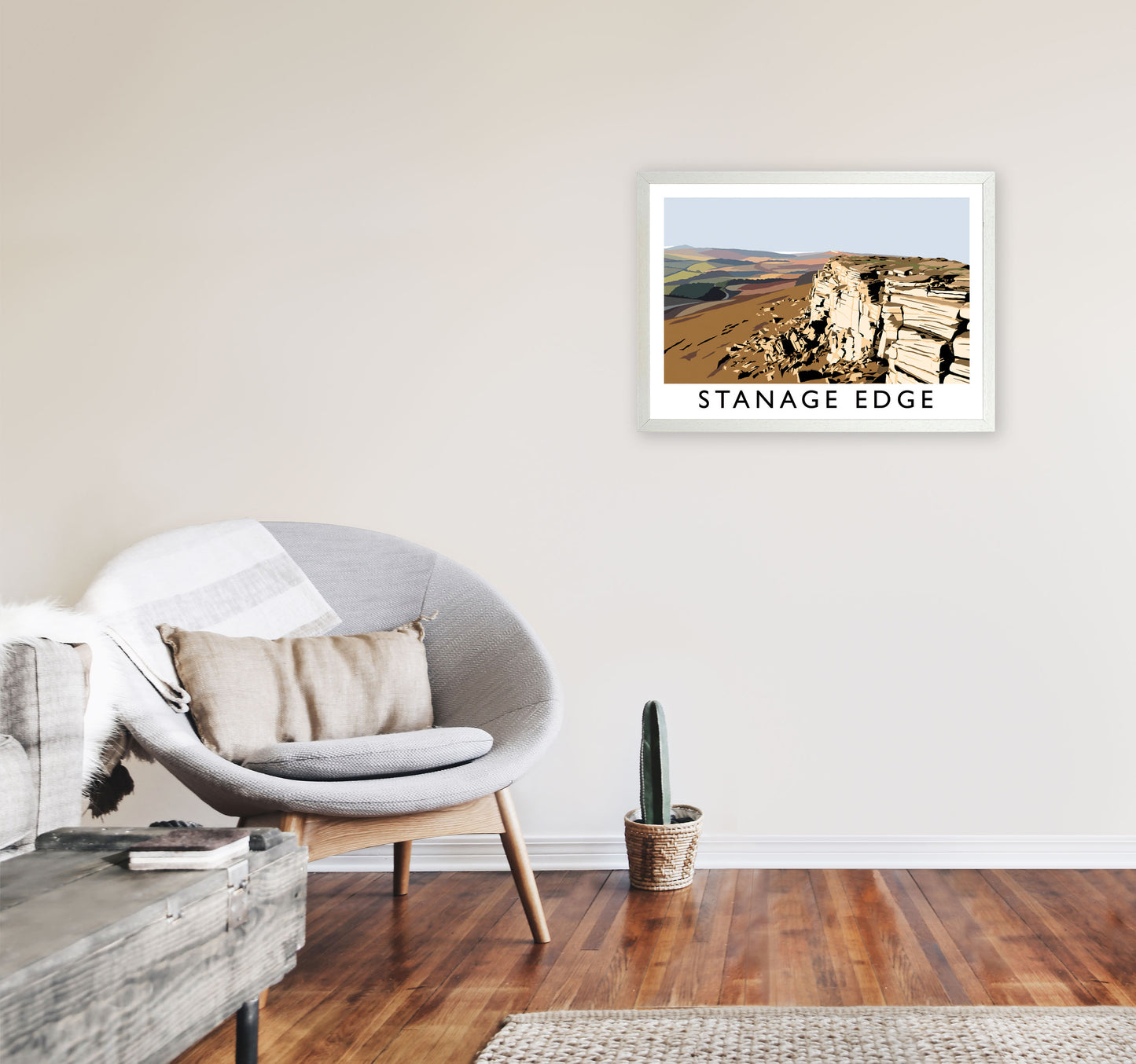 Stanage Edge by Richard O'Neill A2 Oak Frame