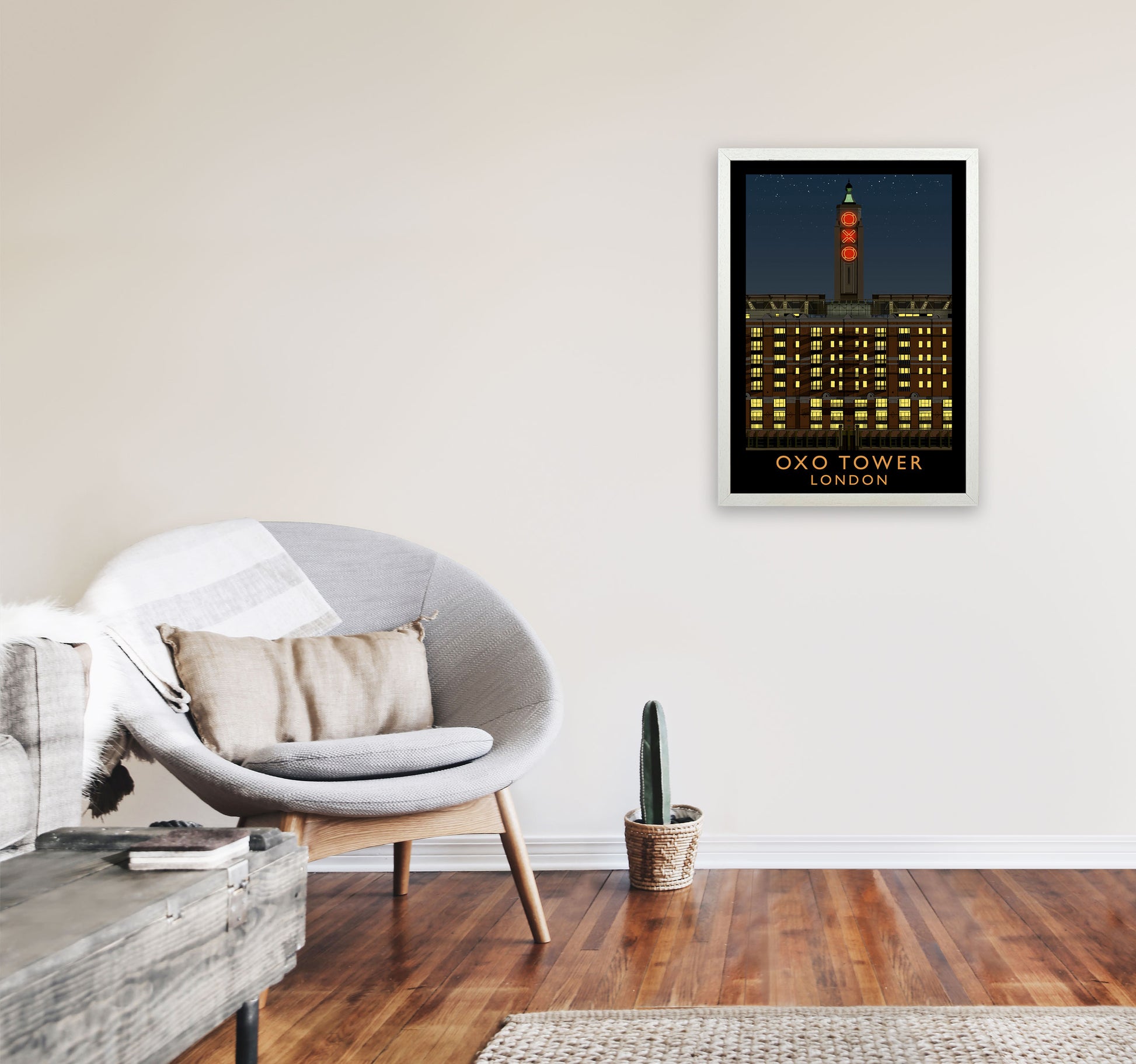 Oxo Tower by Richard O'Neill A2 Oak Frame