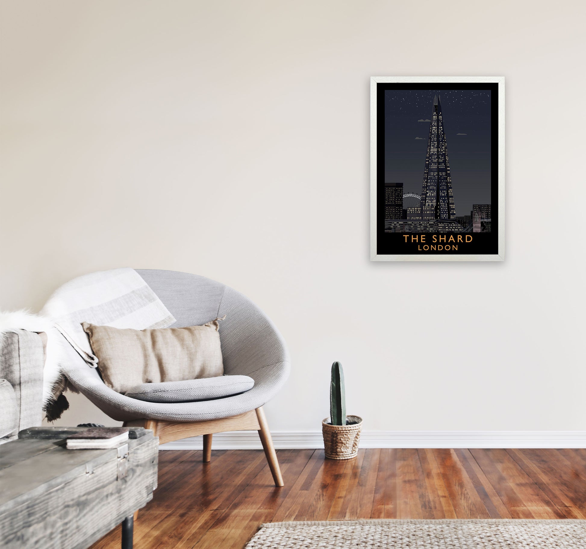 The Shard by Richard O'Neill A2 Oak Frame