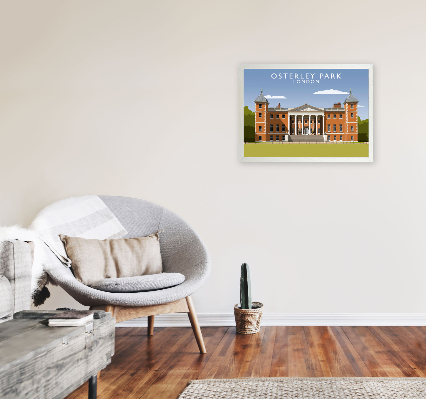 Osterley Park London Art Print by Richard O'Neill A2 Oak Frame