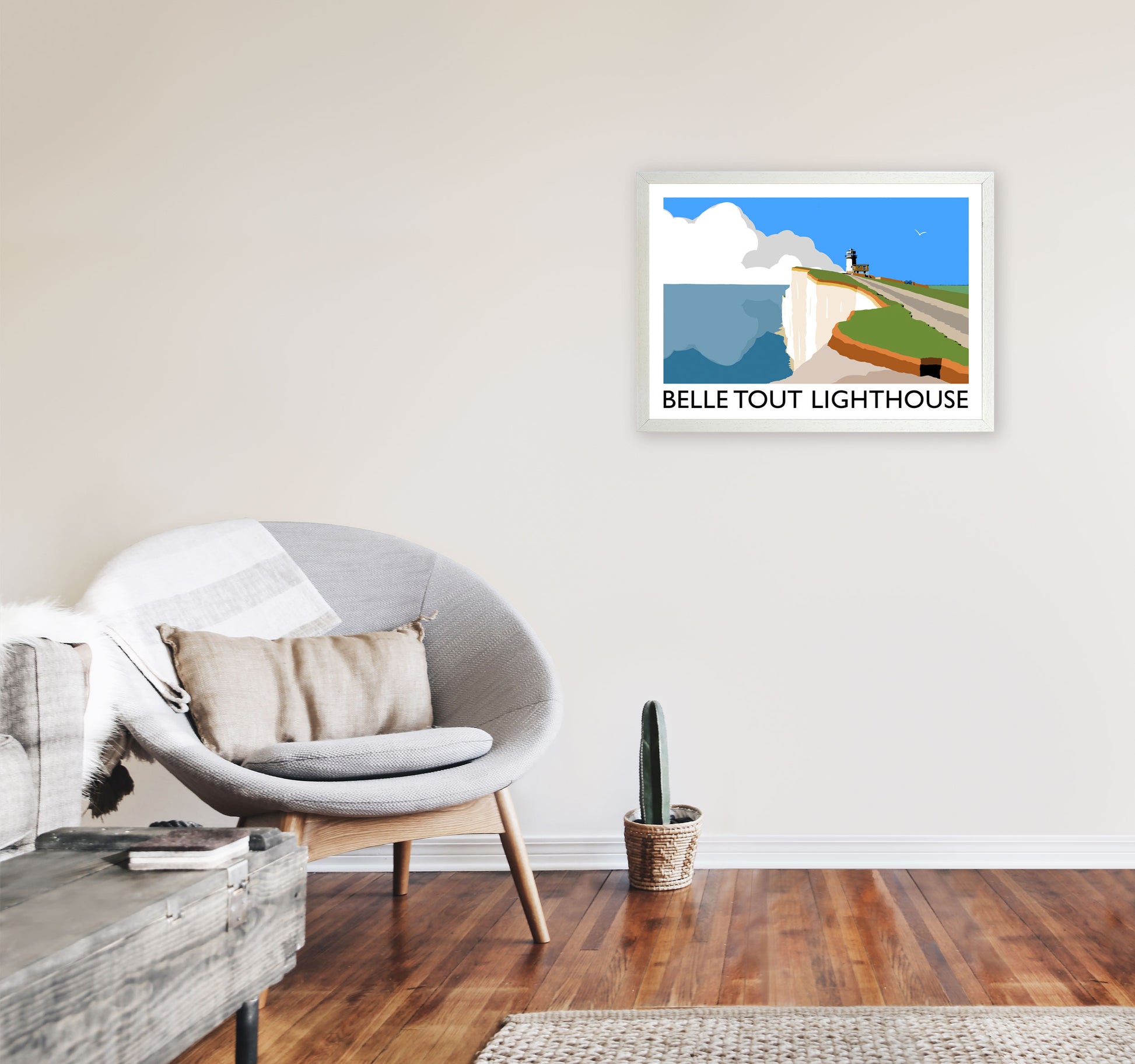 Belle Tout Lighthouse by Richard O'Neill A2 Oak Frame